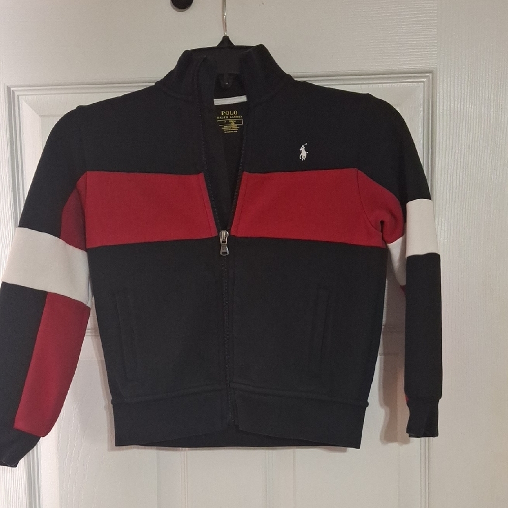 Polo Ralph Lauren Black Jacket with White Trim
